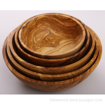 Olive Wood Handcrafted Salad Bowl Set Of 5